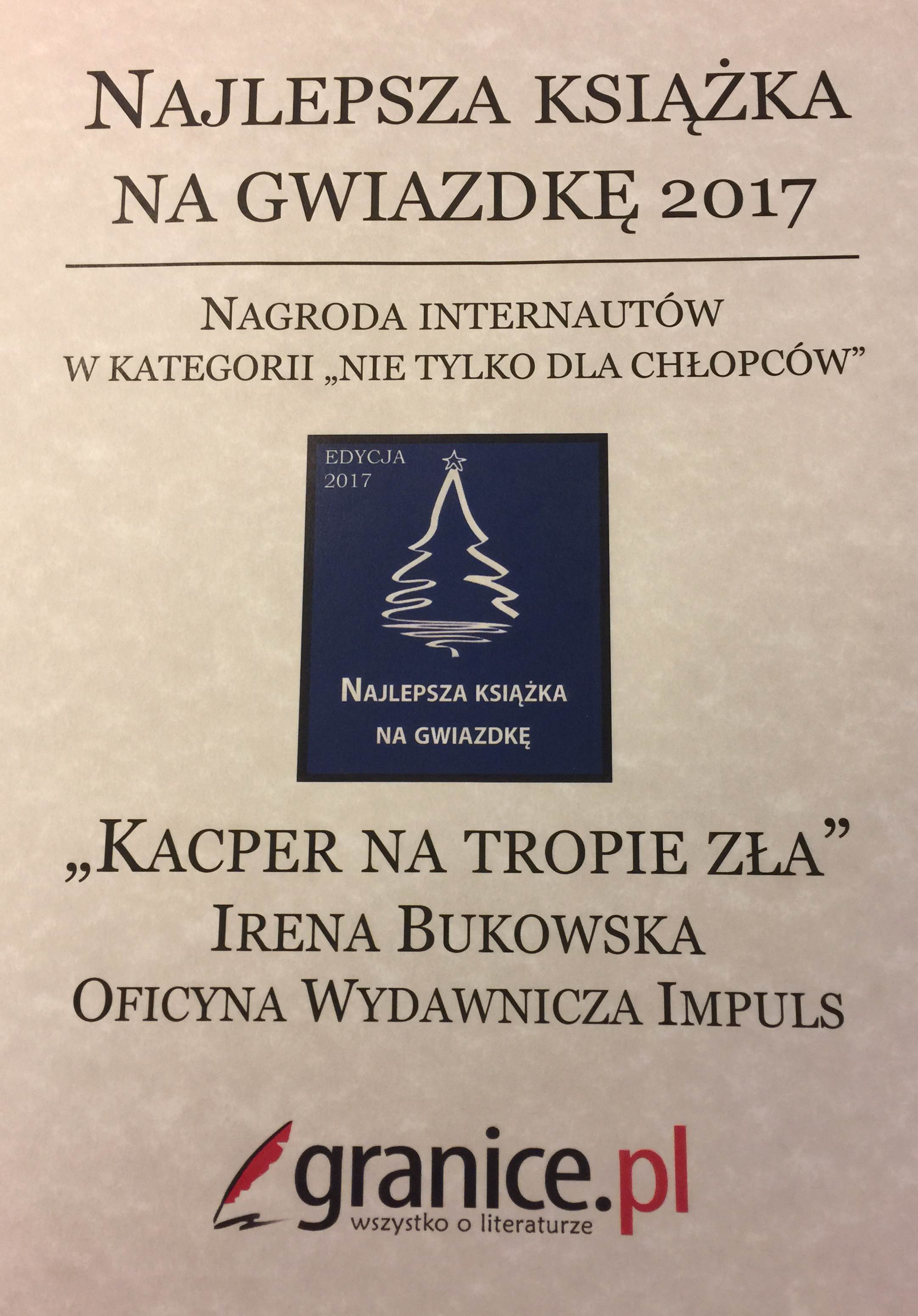 Duplom za Najlepszą KSiązke na Gwiazdę